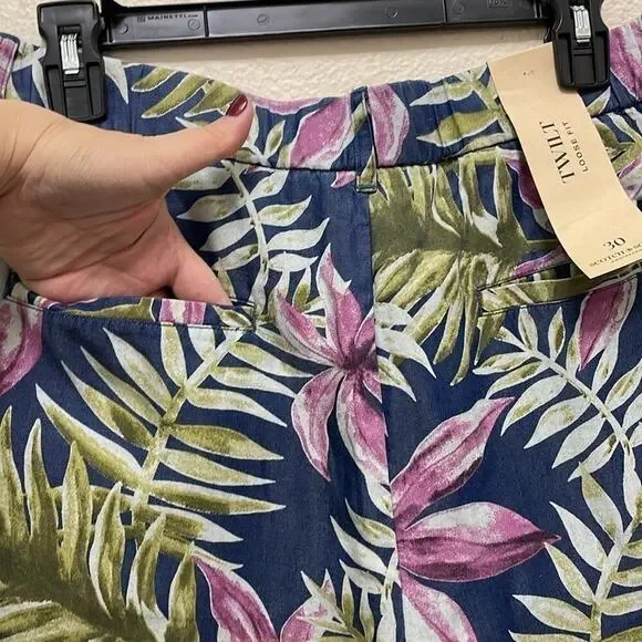 Scotch & Soda Men's Twilt‎ Tropical Print Loose Fit Shorts Sz 30 Blue Green New - Picture 6 of 14